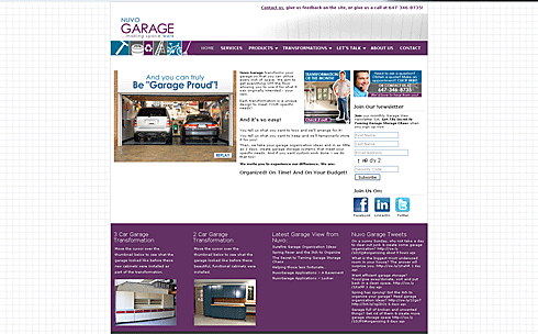 Nuvo Garage - interior design, organizing, cabinets, floors